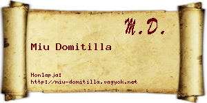 Miu Domitilla névjegykártya